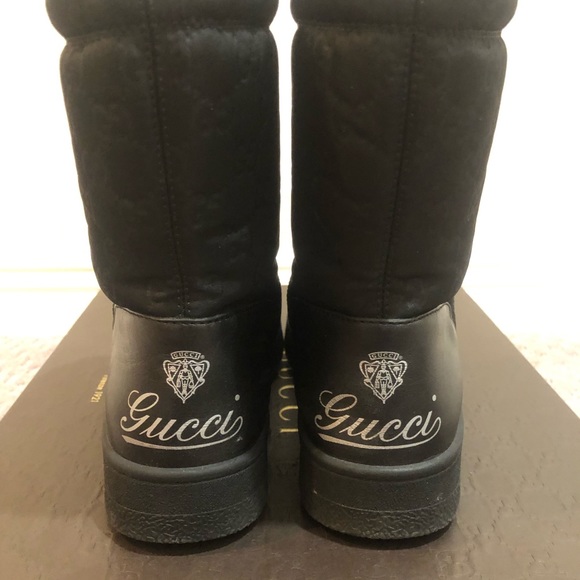 AUTHENTIC NYLON GUCCI GUCCISSIMA MIRO’SOFT NERO/NERO BOOTS - Picture 2 of 12